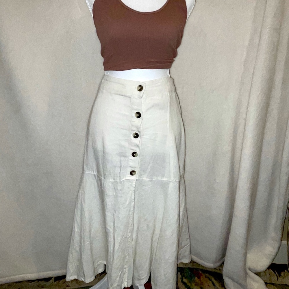 Free people white flowy skirt